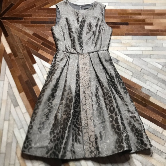 Carolina Herrera Metallic Leopard Fit & Flare - Picture 1 of 6